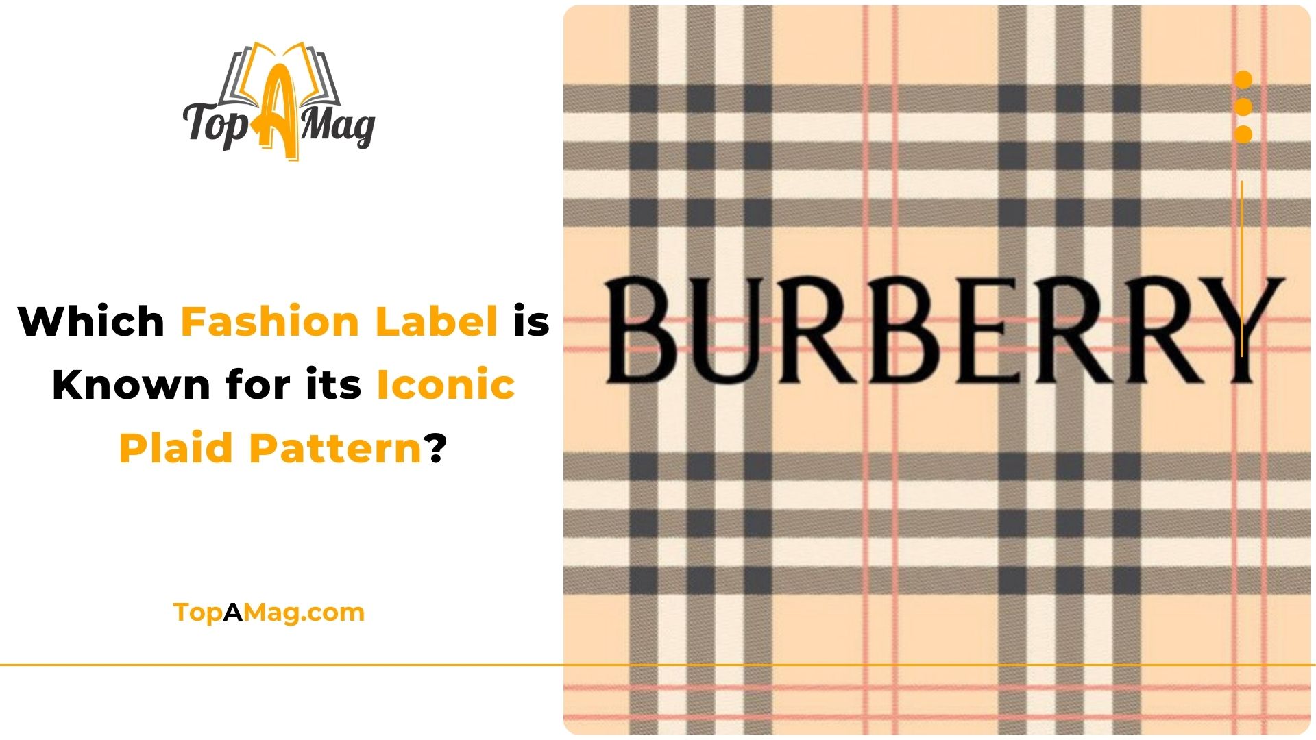 Which Fashion Label is Known for its Iconic Plaid Pattern